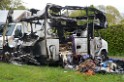 Wohnmobil ausgebrannt Koeln Porz Linder Mauspfad P163